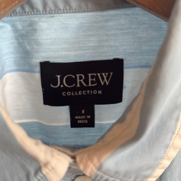 I. Crew Blue and White Striped Button-Up Shirt - Picture 2 of 3